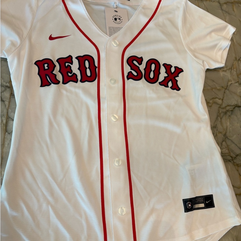 Nike White and Red Women's Jersey